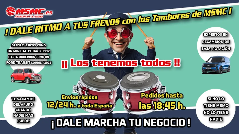 ¡Pon Ritmo a tus Frenos con los Tambores de MSMC!